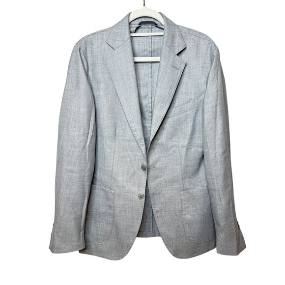Fusaro Antonio Men’s Blazer 40R Gray Wool Silk Blend Made in Italy Sport Coat - Picture 1 of 13